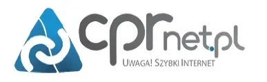 Logotyp firmy CPRNet świadczącej usługi telekomunikacyjne i dostęp do szerokopasmowego internetu.