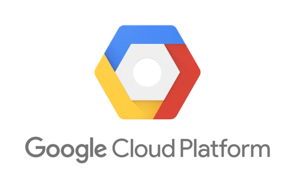 Oficjalne logo Google Cloud Platform przedstawiające sześciokątny symbol w kolorach niebieskim, czerwonym i żółtym.